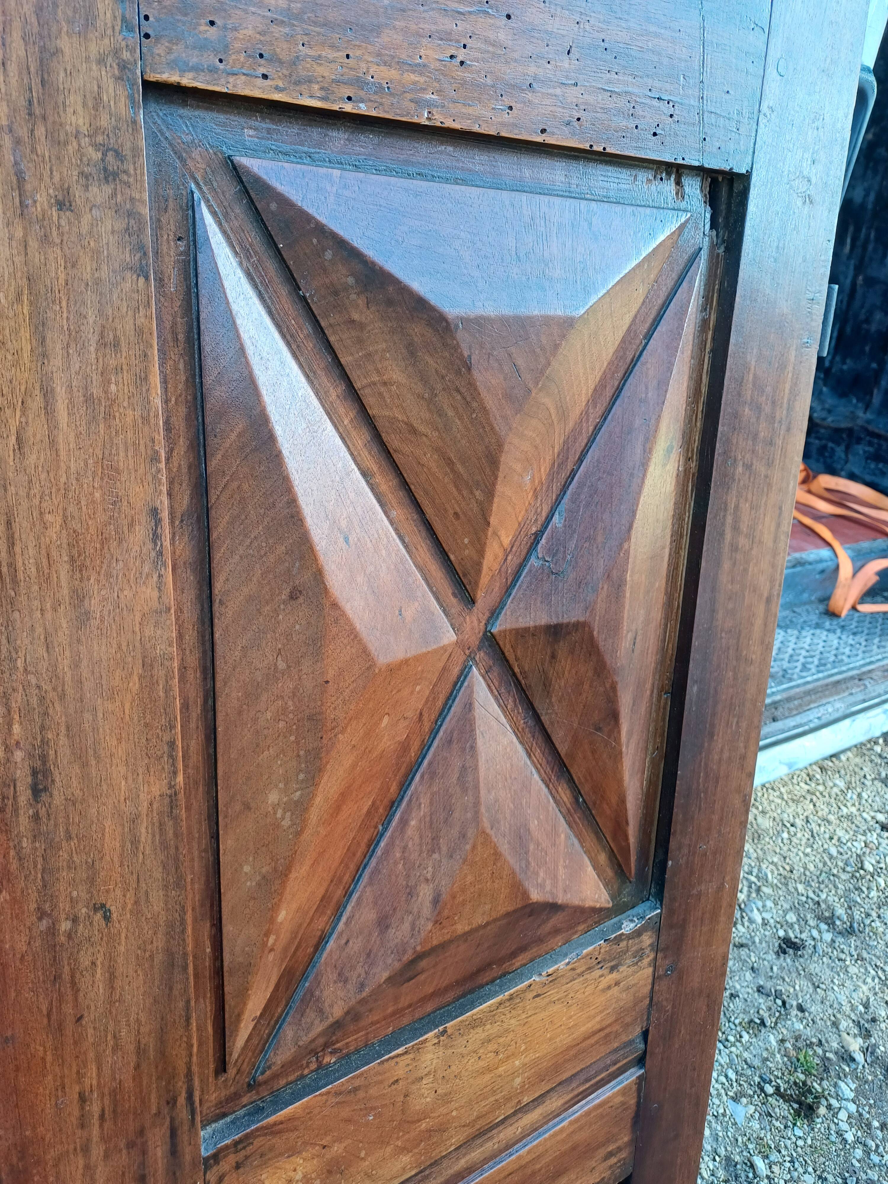 2 pairs of 19th century walnut doors