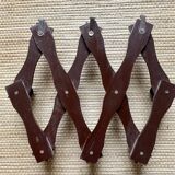 Extendable vintage wall coat rack