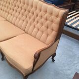 Mid-Century Italian Velvet Sofa Paolo Buffa Style 1950s
