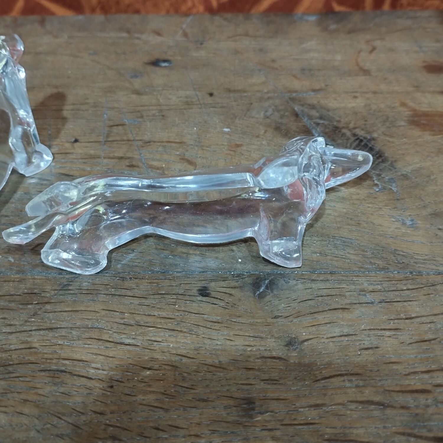 Set of 6 vintage knife holders in the shape of a dog Basset Dachshund