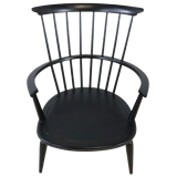 Black bar chair with cushion 'Delmenhorst' Black bar chair with cushion 'Delmenhorst' Black sp