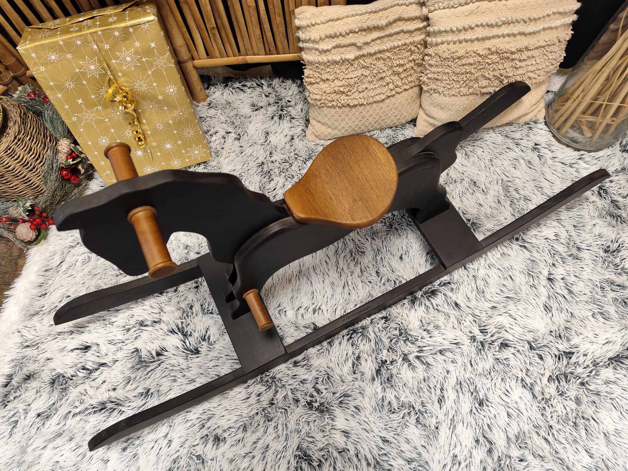 Cheval à bascule bois massif