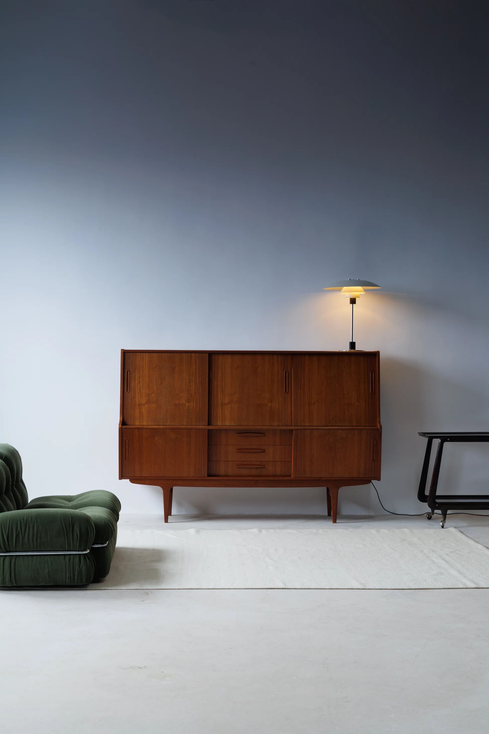 Mid-century Danish teak highboard