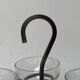 Danish metal and glass candlestick, 1960s