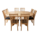 Skovby dining table and 8 vintage Scandinavian style wooden chairs.