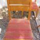4 cosy chairs, solid wood and fabric