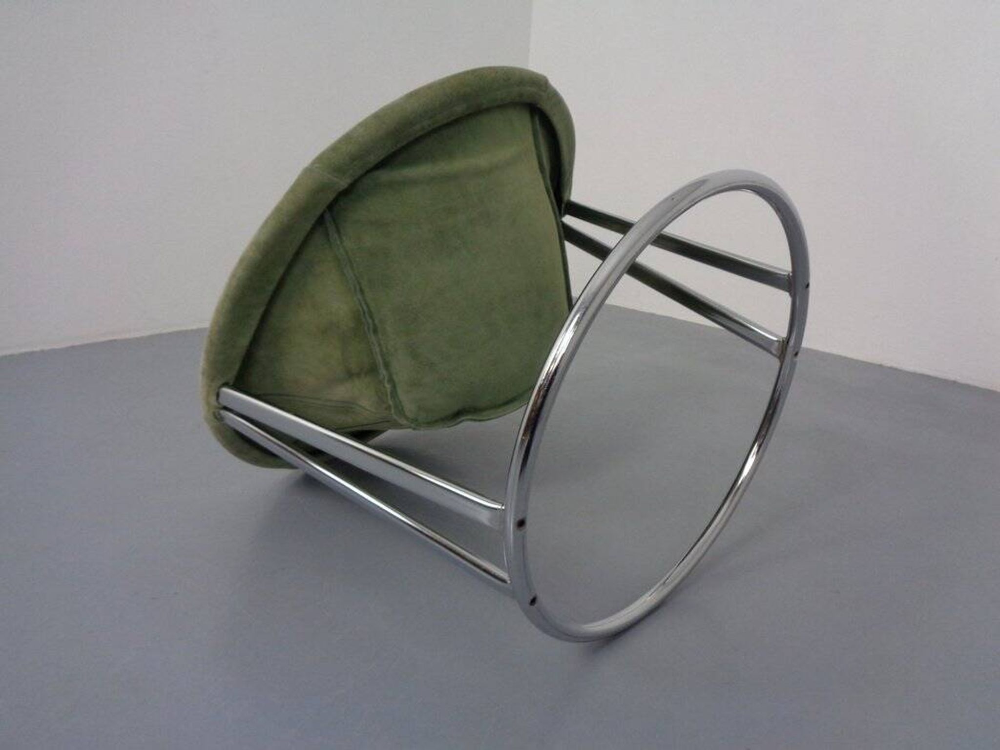 Vintage Suede Lounge Chair by Lusch Germany, 1960s