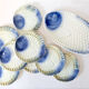 Fish service 8 plates and a large dish / Manufacture française Sarreguemines