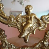 Psyched mirror swivelling bronze gilded gilt 29x34cm