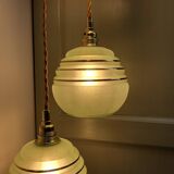 Vintage tulip waterfall pendant light in granite glass