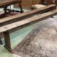 Paire de bancs de table de ferme fin XIXème en sapin