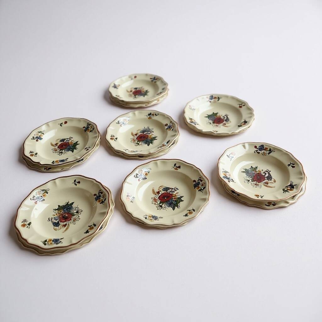 Sarreguemines Agreste model Pair of large serving dishes 33 cm Vi