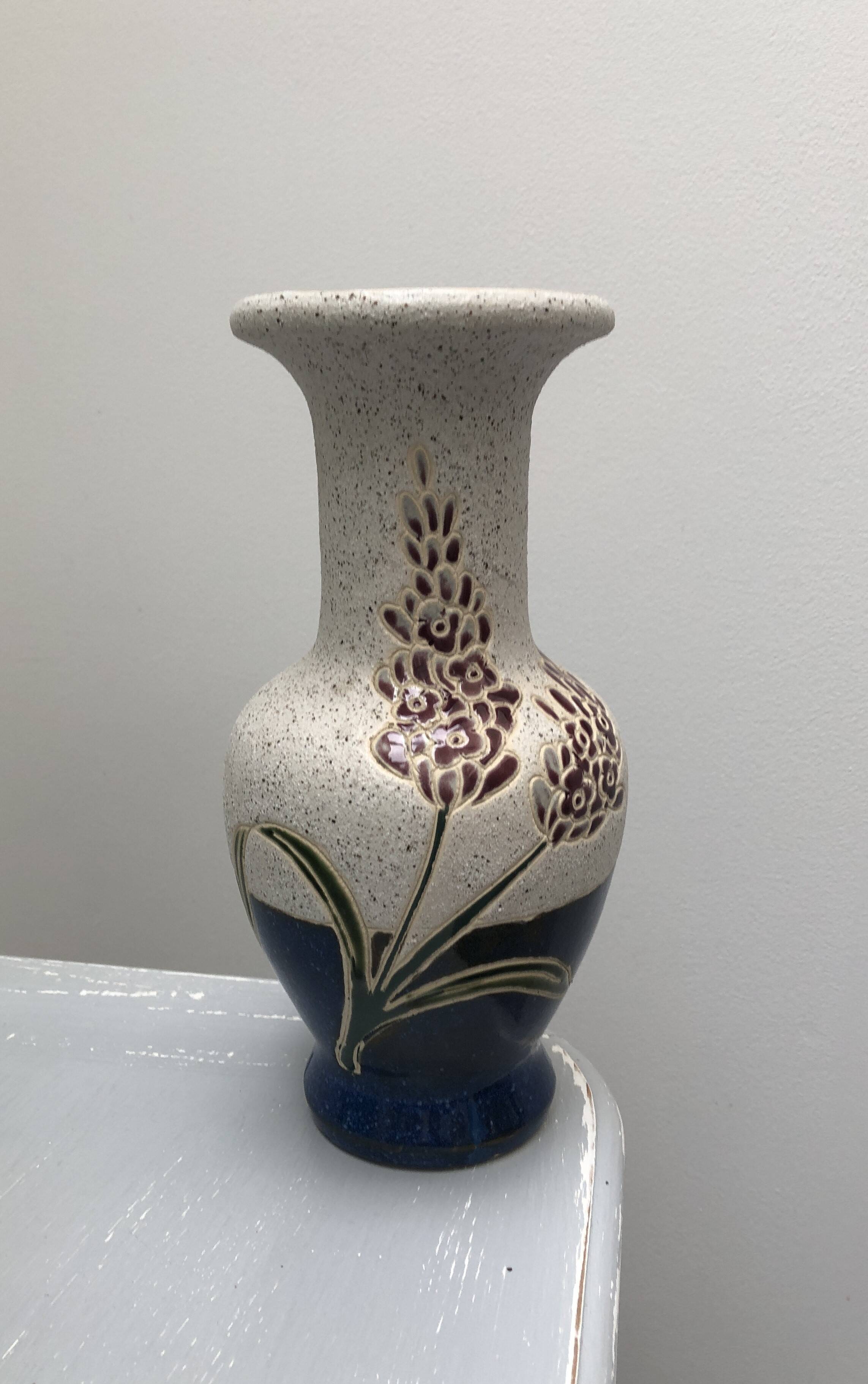 Designer vase in glazed ceramic