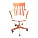 Adjustable office chair in light varnished wood from 1980. Chair sold individually.