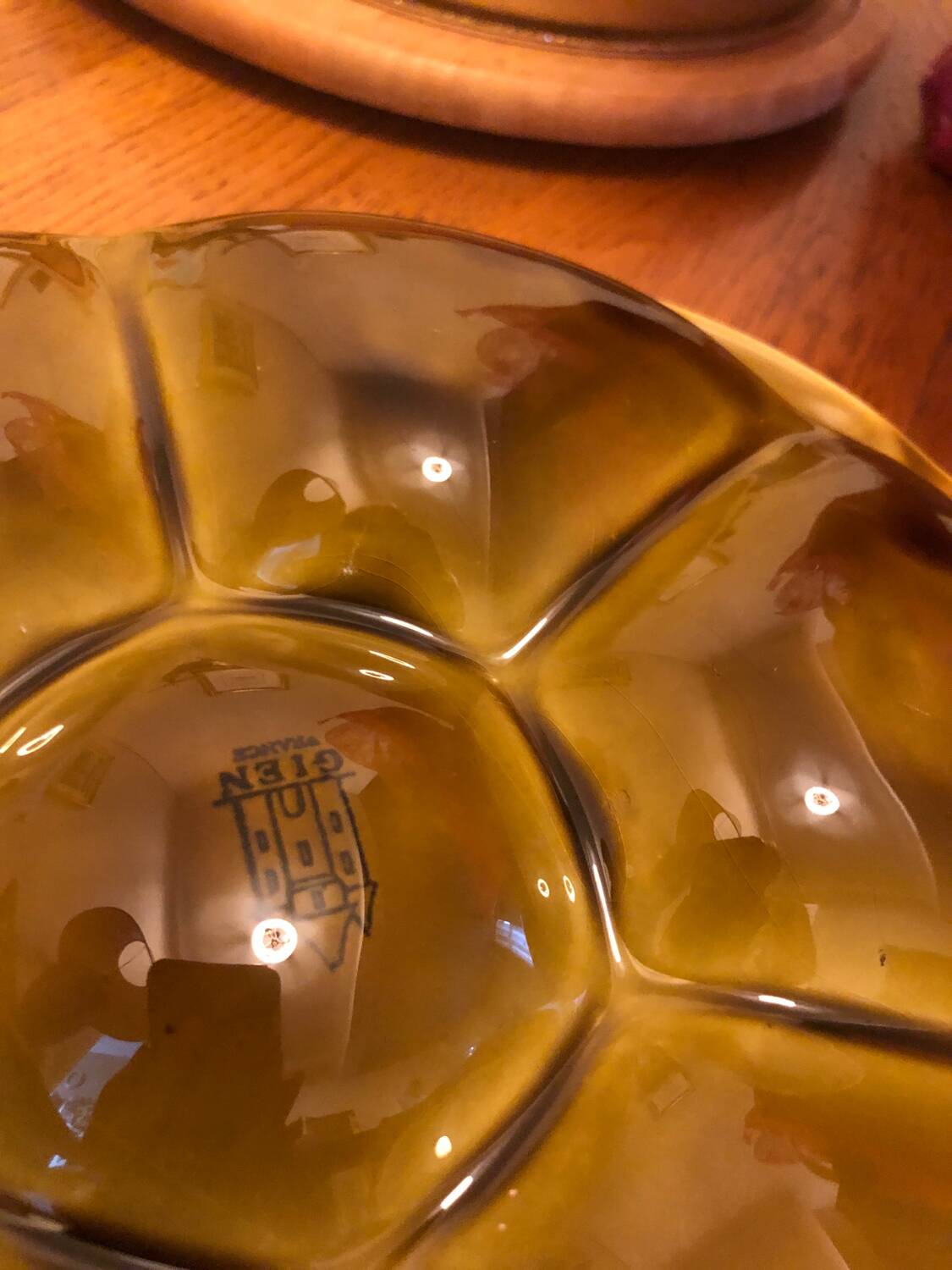 Set of 6 Gien oyster plates