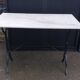 Cast iron and marble bistro table
