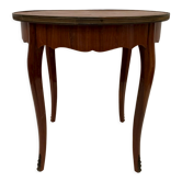 Round pedestal table Louis XV style veneer of rosewood XX century