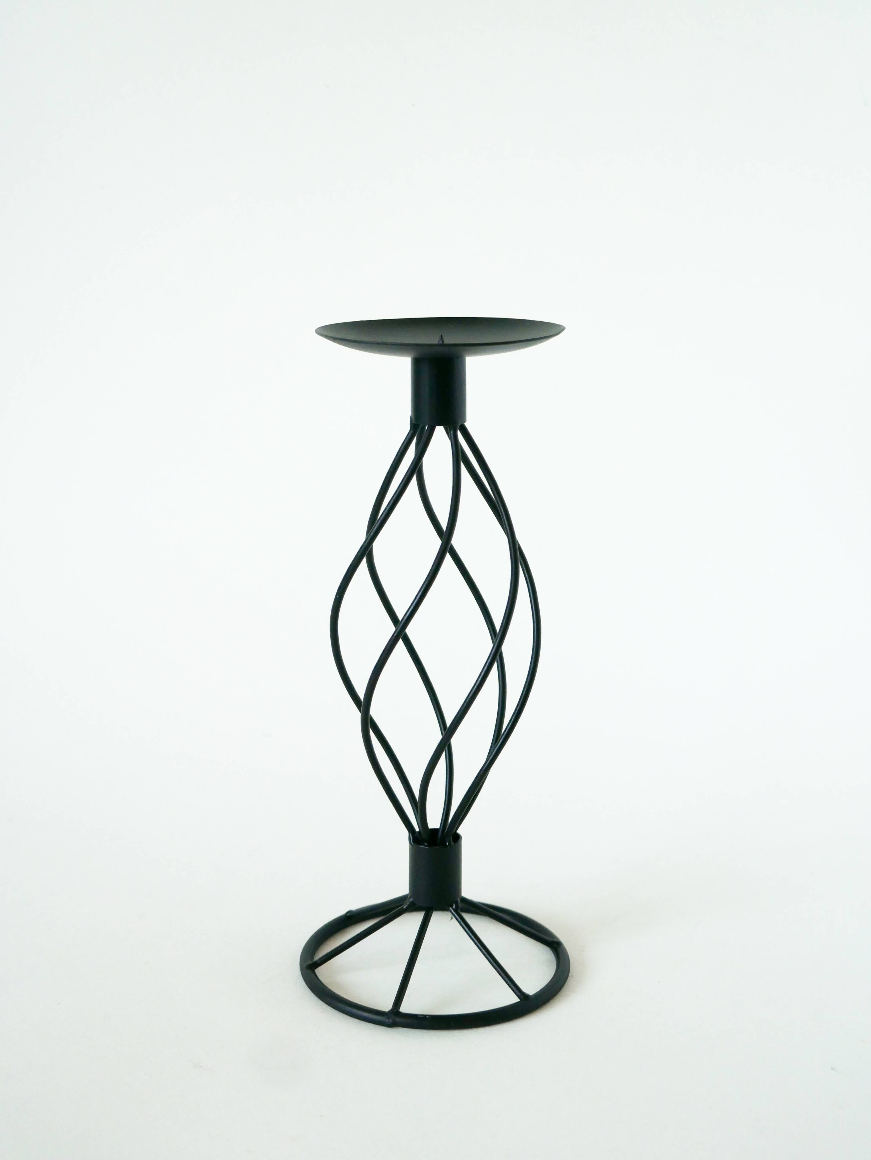 Vintage wrought iron candle holder