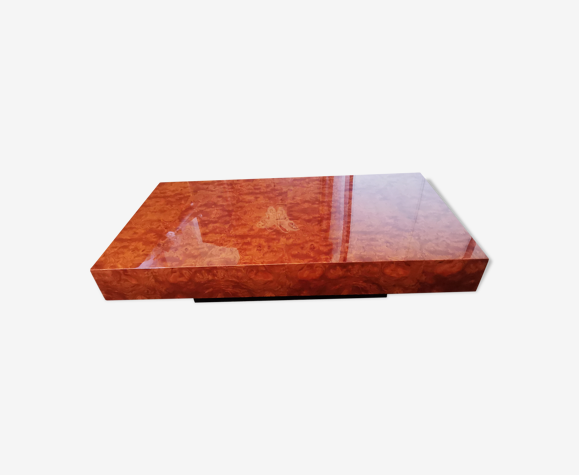 Table basse loupe d'or me années 70