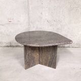 Vintage coffee table in gray granite 70s
