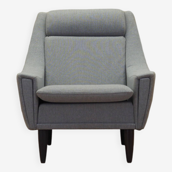 Fauteuil gris, design danois, années 1970, production : Danemark