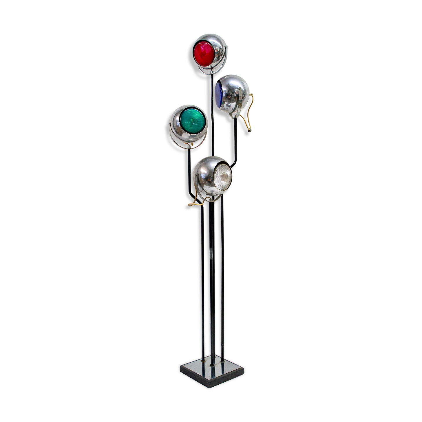 Goffredo Reggiani lamp for Reggiani, double ignition, coloured lights, Italy, 1960s
