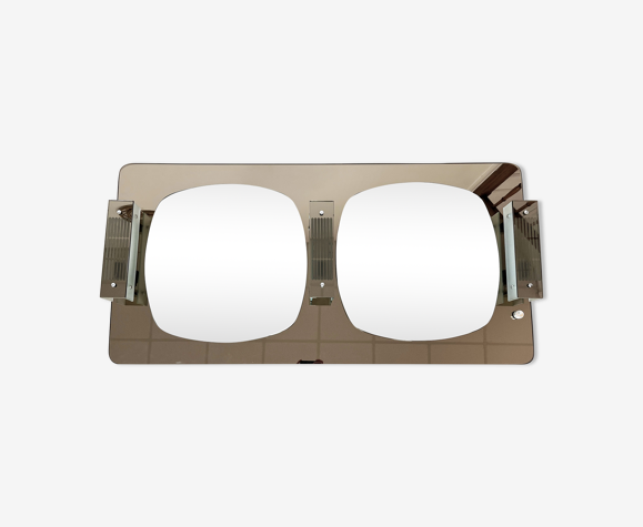 Miroir double glace vintage années 70