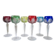 SAINT LOUIS 6 RHINE ROEMER WINE GLASSES SHAPE 229 DOUBLE CRYSTAL - 19.5 c