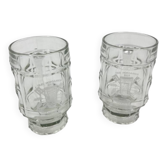 Duo of 25 cl beer mugs