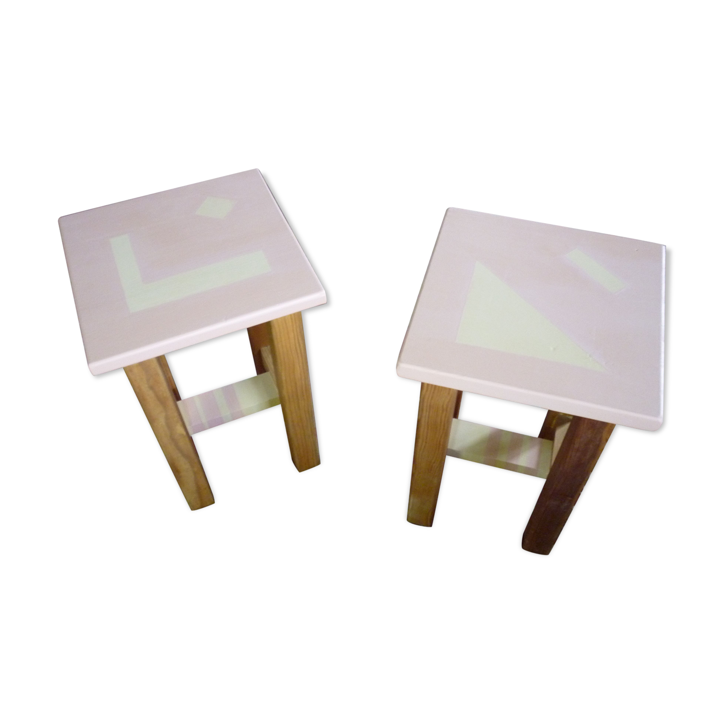 Pair of stools wooden