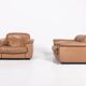 De Sede DS 101 brown leather lounge chairs, 1970's