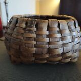 Woven wooden basket - 1930s/1940s