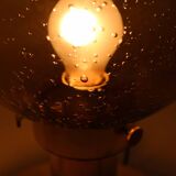 Pair of golden smoked glass lamps
