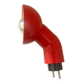 Lampe murale vintage Danska rouge robot, lampe DL de l'ère spatiale, années 1970 Danemark
