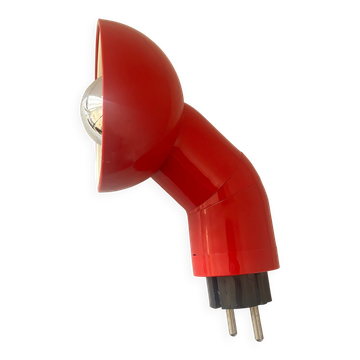 Vintage Danska Red Robot Wall Lamp, Space Age DL Lampen, 1970s Denmark