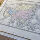 Asia, antique map, printed in 1852. Authentic.