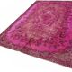 Overdyed Wool Vintage Handmade Carved Rug 188 cm x 302 cm