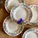 Set of 6 vintage hollow plates model Cécile de HBCM (LOT 2)