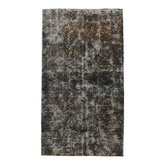 5x9 handmade  brown vintage rug 149x269cm