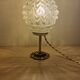 Duo lamps chiseled glass antique bronze base