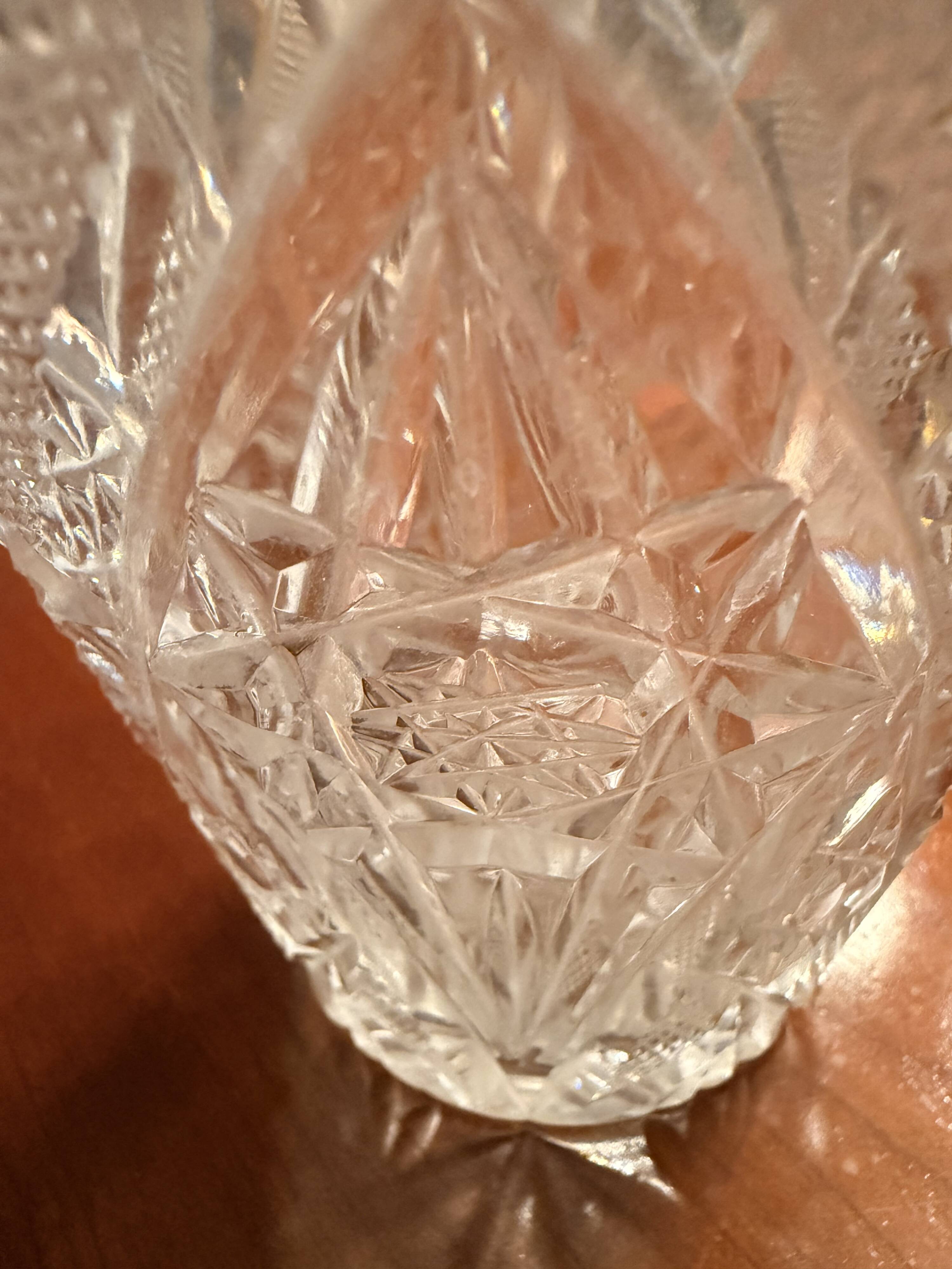 Bohemian crystal vase