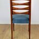 Danish vintage chairs blue turquoise vintage - set of 4 - great set