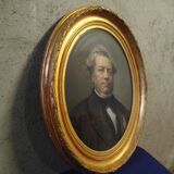 Jean-françois batut (1828–1907) oval pastel