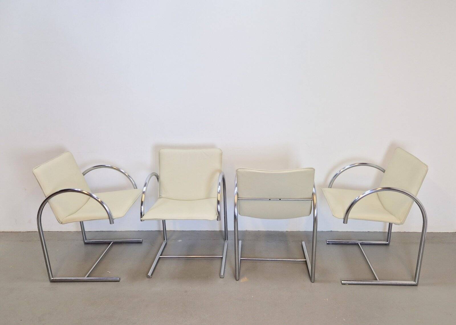 Postmodern Leather Cirkel Chairs by Karel Boonzaaijer & Pierre Mazairac for Metaform, 1980s, Set of 4