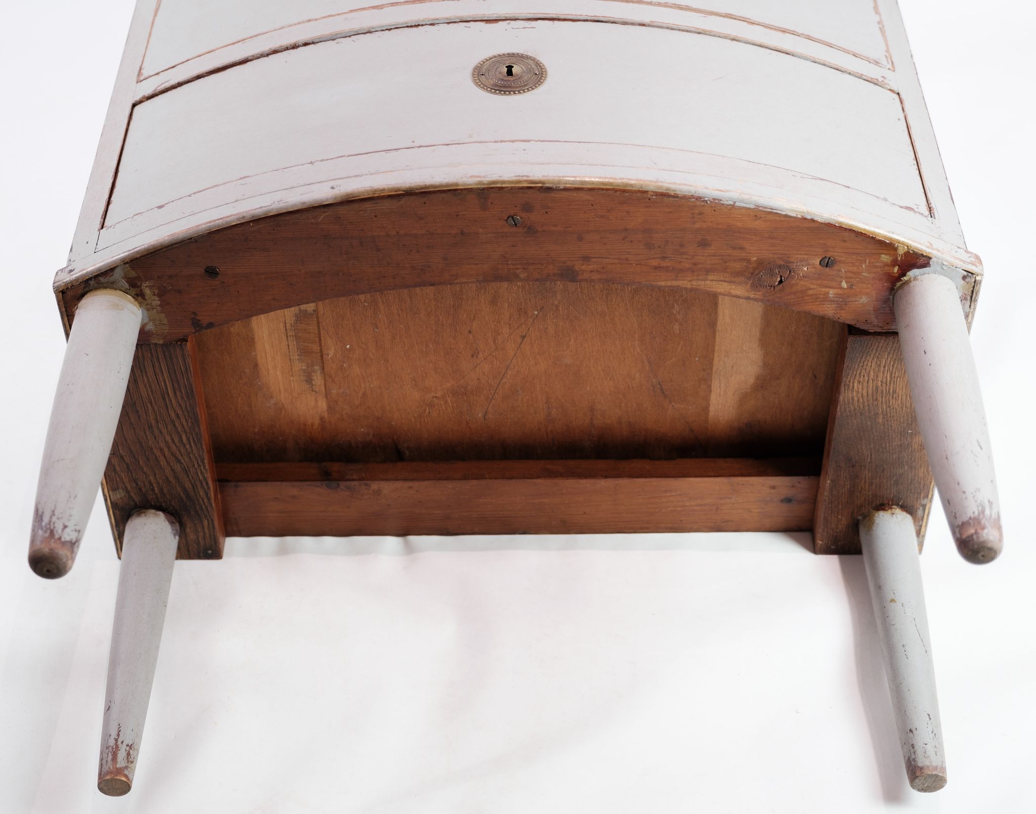Gustavian chest of drawers with two drawers in gray painted from the year 1890s