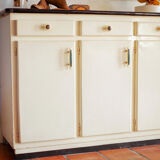 Old white buffet bakelite handles, 50s