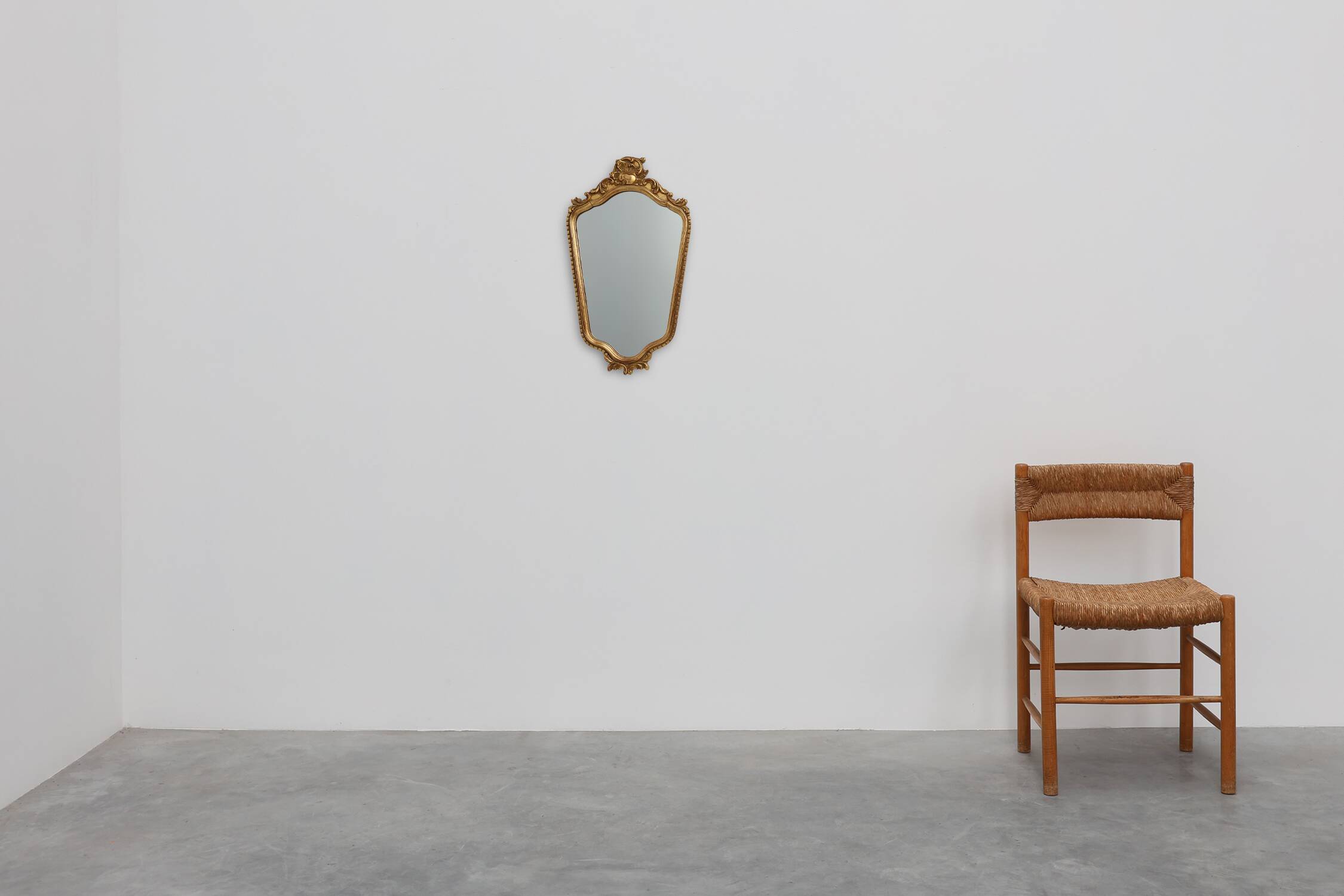 20th Century Baroque Louis XV-Style Giltwood Mirror, France