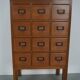 Vintage Dutch Oak Apothecary / Filing Cabinet, 1930s