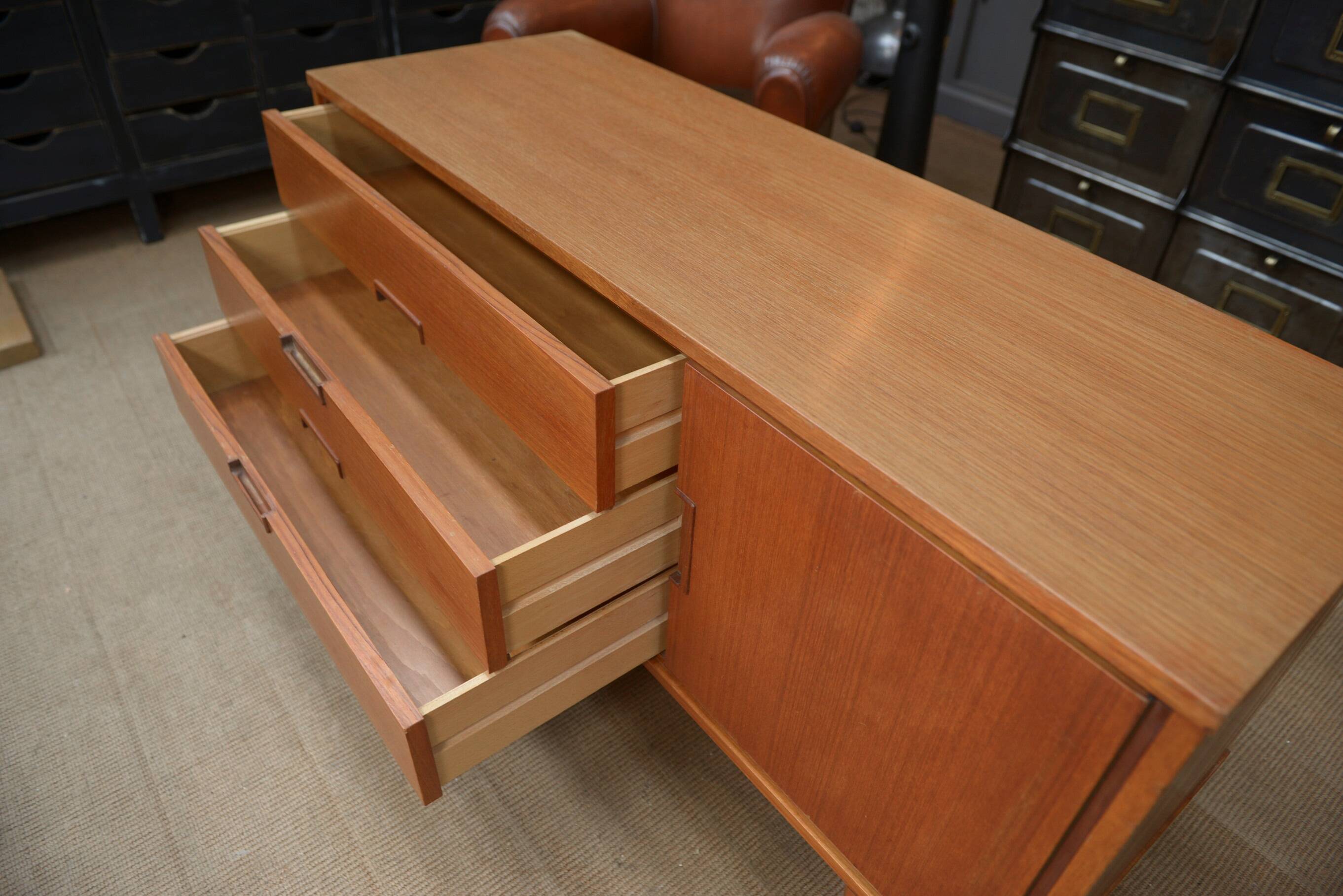 Small vintage teak low cabinet 1960