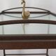 Vintage metal and glass serving cart